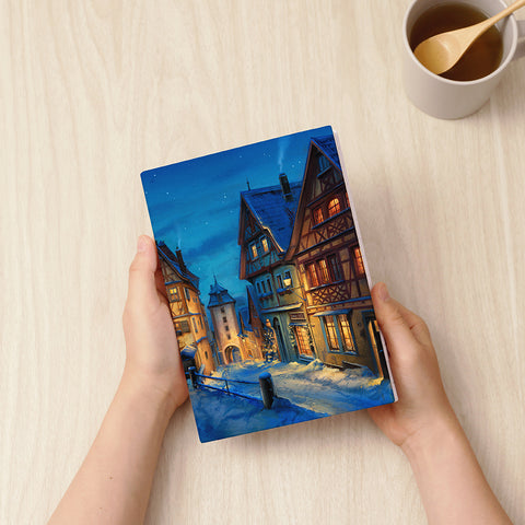 Book Cover - Snowy Rothenburg Winter Night