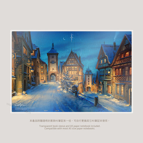 Book Cover - Snowy Rothenburg Winter Night