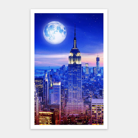 Empire State Building - Moon Night Series - 1000 Piece Jigsaw Puzzle