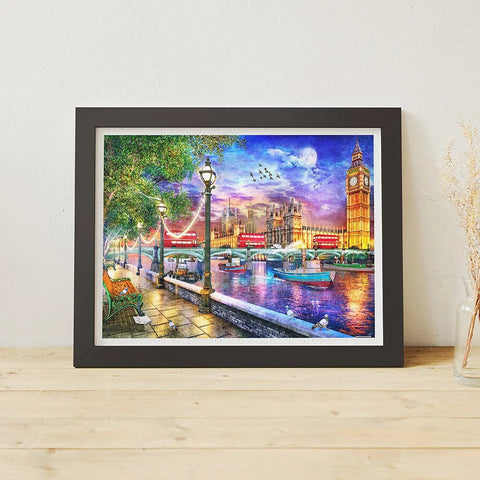 Evening Sunset at Parliament, London - 1200 Piece Jigsaw Puzzle