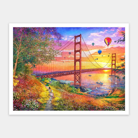 Sunset of Golden Gate Bridge, San Francisco - 1200 Piece Jigsaw Puzzle