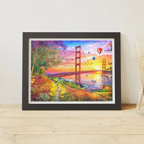 Sunset of Golden Gate Bridge, San Francisco - 1200 Piece Jigsaw Puzzle