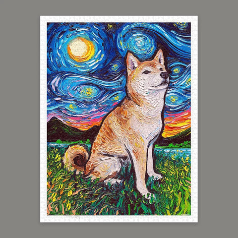 Shiba Inu Night - 1200 Piece Jigsaw Puzzle