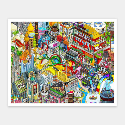 The Music City - 2000 Piece Jigsaw Puzzle