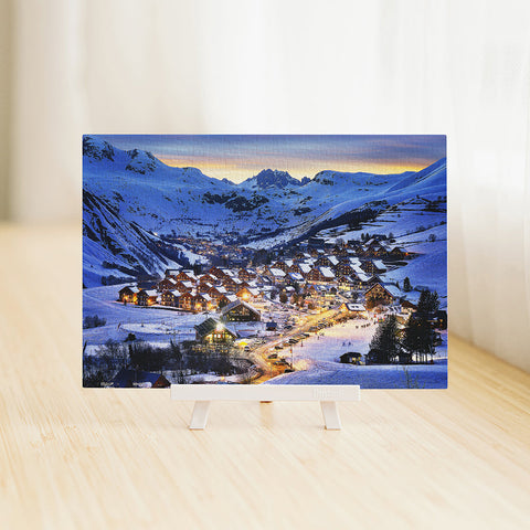 Beautiful Dusk in French Alps Resort - 368 Piece XS Jigsaw Puzzle