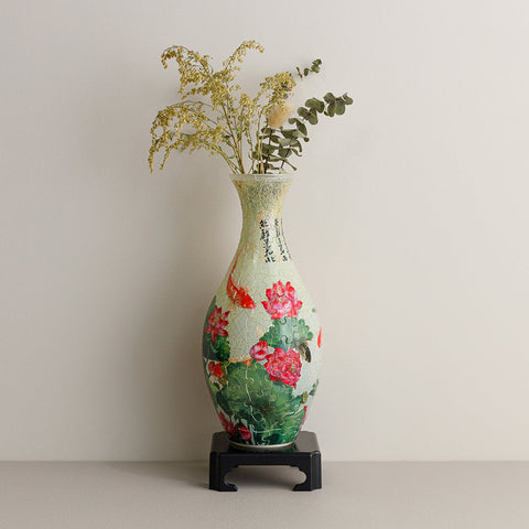 Carp with Lotus - 3D Puzzle Vase Jigsaw Puzzle