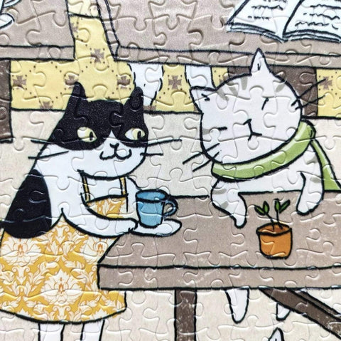 Ms. Cat - Philosopher Café - 1200 Piece Jigsaw Puzzle