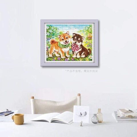 Shiba Puppies' First Errand - 500 Piece Jigsaw Puzzle