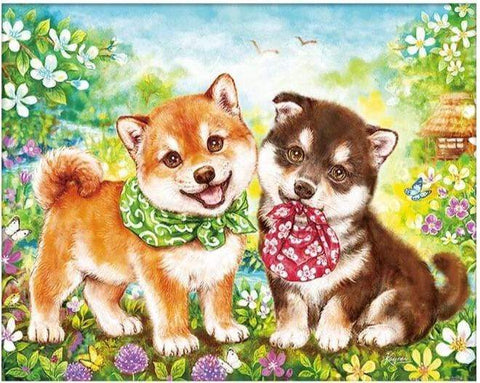 Shiba Puppies' First Errand - 500 Piece Jigsaw Puzzle