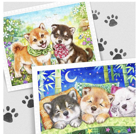 Shiba Puppies' First Errand - 500 Piece Jigsaw Puzzle